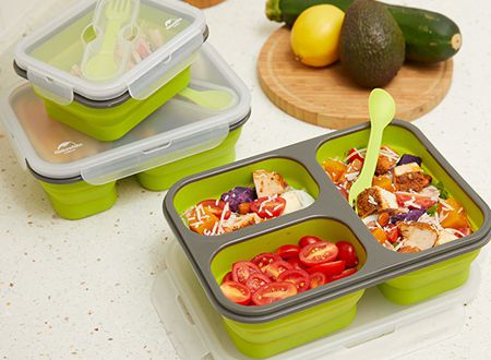 硅膠飯盒小巧但容量很大 硅膠飯盒小巧但容量很大